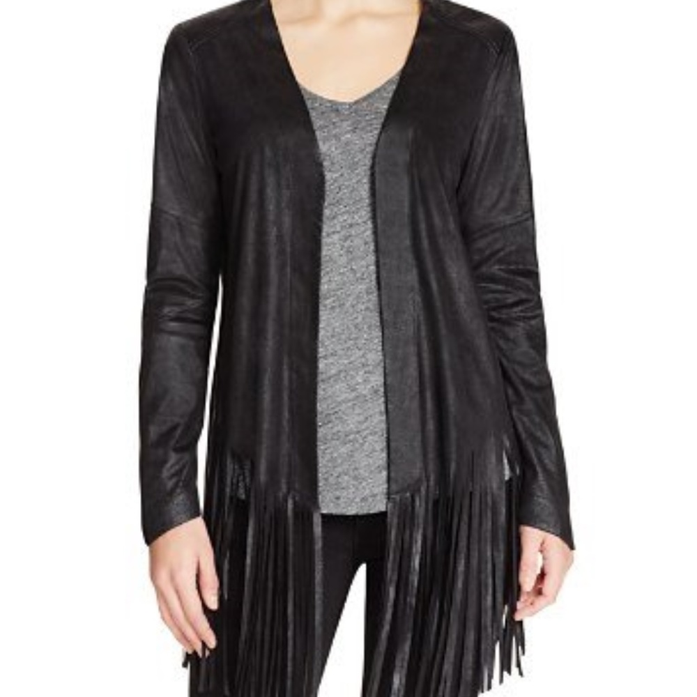 Dylan Gray Faux Suede Fringe Jacket